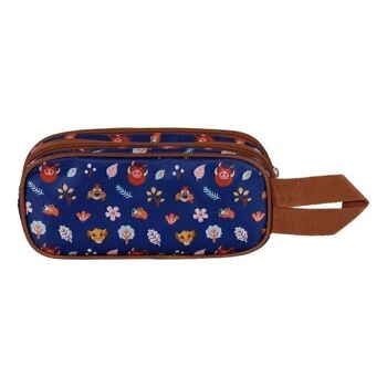 Disney Le Roi Lion Little Face-Double Trousse 3D Bleu 4