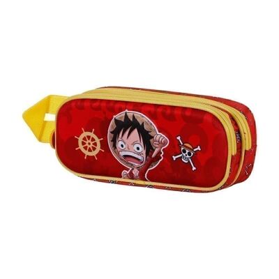 One Piece Luffy-Double 3D Pencil Case, Red