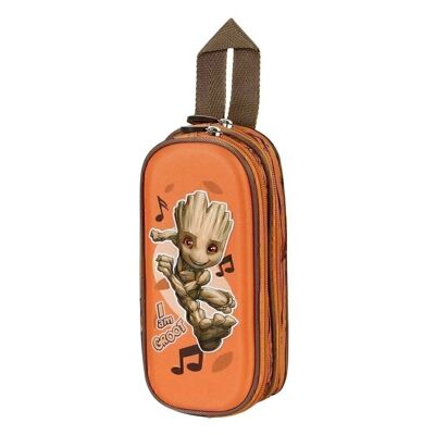 Marvel I am Groot Soundtrack-3D Double Carrying Case, Multicolor