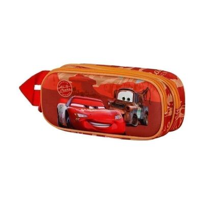 Disney Cars 3 Desert Road-Estuche Portatodo 3D Doble, Multicolor