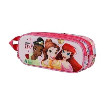 Disney Princesses Strong-Double Pencil Case 3D, Pink