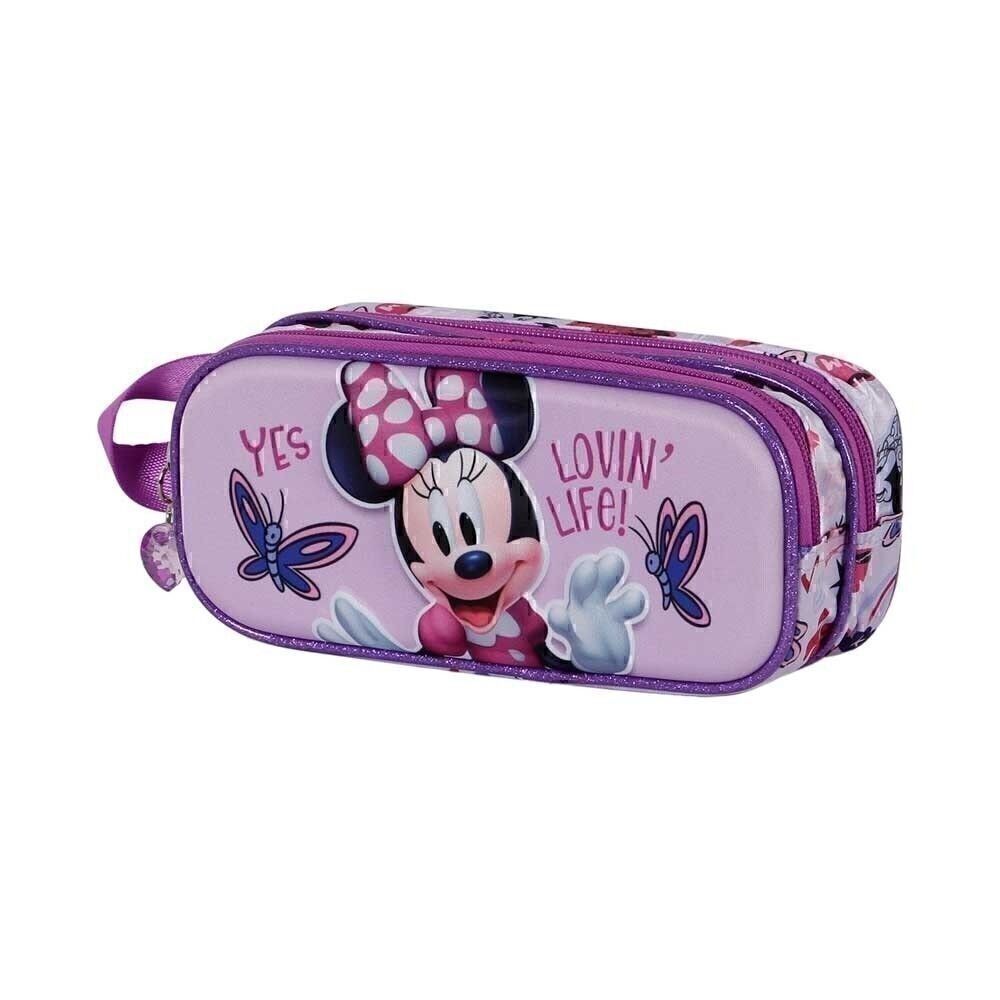 Disney Minnie Mouse Papillons-Double Trousse 3D Lilas