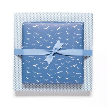 Ruban cadeau, bleu moyen, ruban infroissable, facile à nouer pour emballer des cadeaux, 5 m de long, 16 mm de large, ruban gros-grain robuste 4
