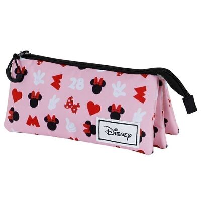 Disney Minnie Mouse Pinky-Triplo astuccio FAN 2.0, rosa