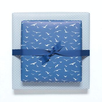 Ruban cadeau bleu foncé, ruban infroissable, facile à nouer pour emballer des cadeaux, 5 m de long, 16 mm de large, ruban gros-grain robuste 3