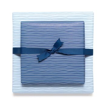 Ruban cadeau bleu foncé, ruban infroissable, facile à nouer pour emballer des cadeaux, 5 m de long, 16 mm de large, ruban gros-grain robuste 5