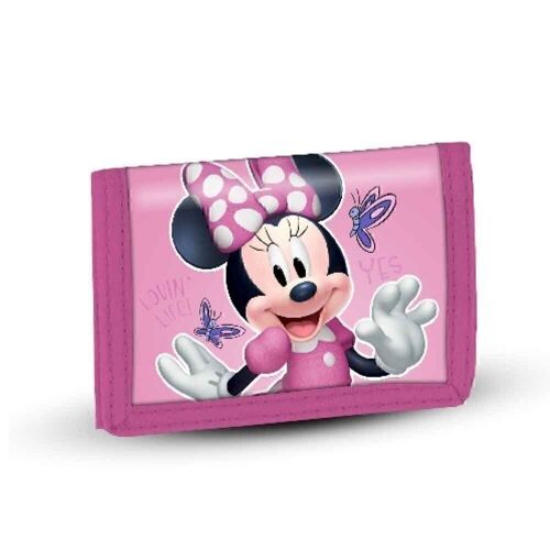 Disney Minnie Mouse Butterflies Pink-Billetero Velcro, Rosa