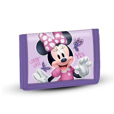 Portafoglio Disney Minnie Mouse Farfalle-Velcro, Lilla