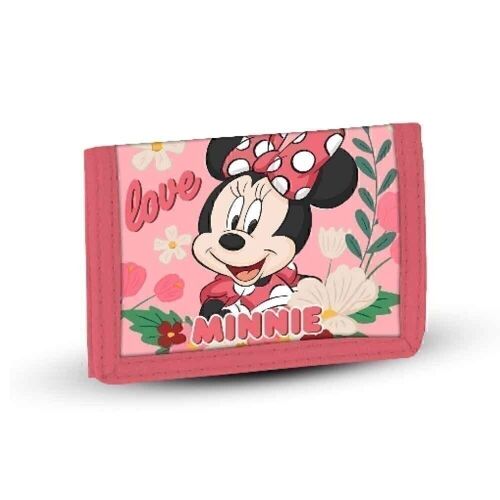 Disney Minnie Mouse Garden-Billetero Velcro, Rosa