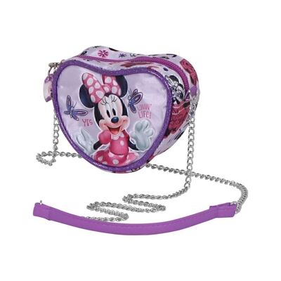 Disney Minnie Mouse Butterflies-Bolso Corazón Mini, Lila