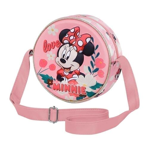 Disney Minnie Mouse Garden-Bolso Disney Redondo 3D, Rosa