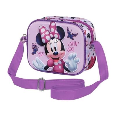 Disney Minnie Mouse Schmetterlinge – 3D-Quadrattasche, Flieder