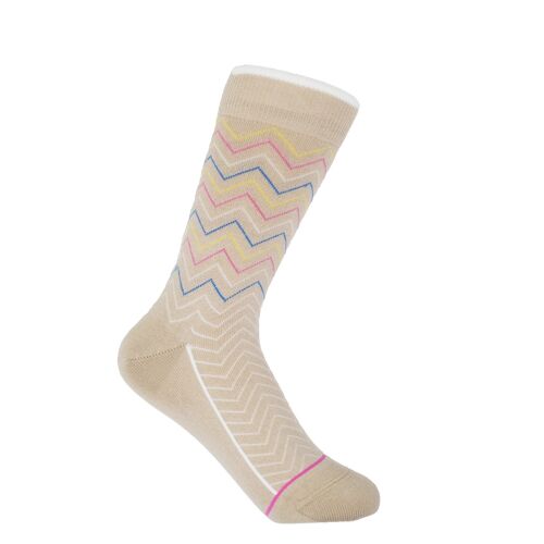 Oblique Women's Socks - Beige
