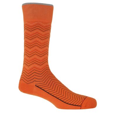 Oblique Men's Socks - Orange