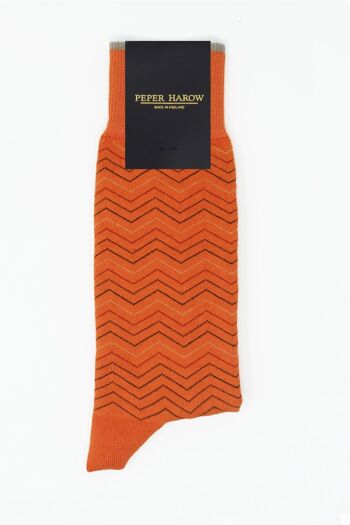 Chaussettes Homme Oblique - Orange 2