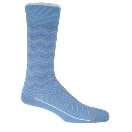 Oblique Men's Socks - Blue
