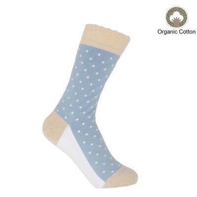 Chaussettes Femme Pin Polka - Bleu