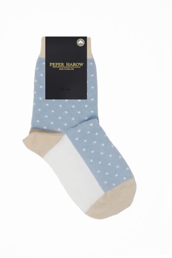 Chaussettes Femme Pin Polka - Bleu 2