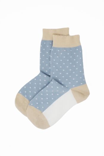 Chaussettes Femme Pin Polka - Bleu 3