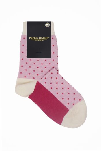 Chaussettes Femme Pin Polka - Rose 2