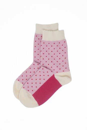 Chaussettes Femme Pin Polka - Rose 3