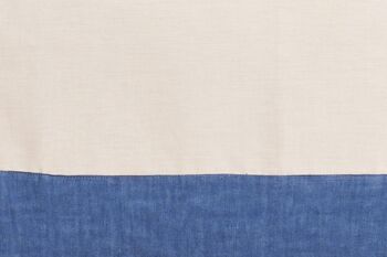 Chemin de table, 50 % lin/coton, naturel avec bords en lin bleuté 4