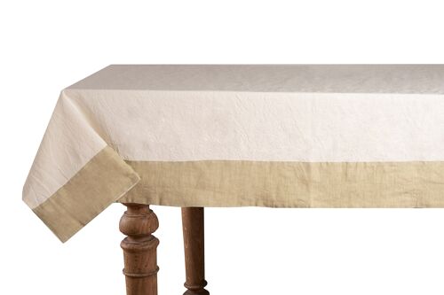 Tablecloth 50% Linen/Cotton, Natural with Linen Sand Edges