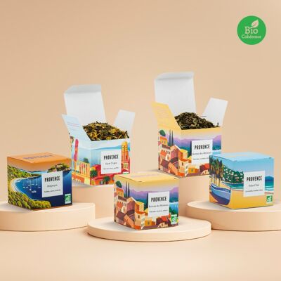 Provence Tea Pack: 4 köstliche und biologische Mischungen