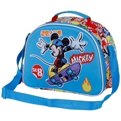 Disney Mickey Mouse Skater-Bolsa Portamerienda 3D, Azul
