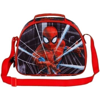 Marvel Spiderman Network-3D Sac à déjeuner Noir 2