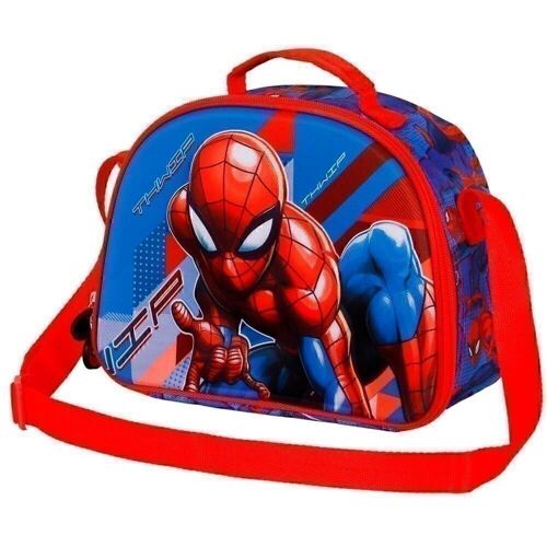 Marvel Spiderman Skew-Bolsa Portamerienda 3D, Azul