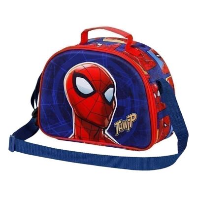 Marvel Spiderman Sides-3D Lunch Bag, Blue