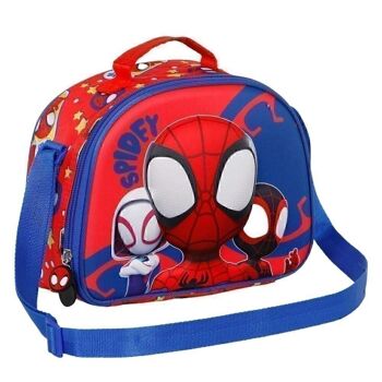 Marvel Spiderman Gang-3D Sac à déjeuner Rouge 3