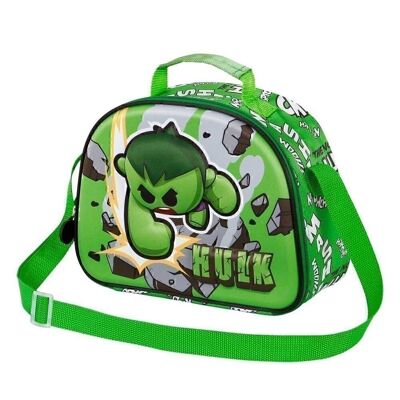 Marvel Hulk Greenmass-3D Lunch Bag, Green