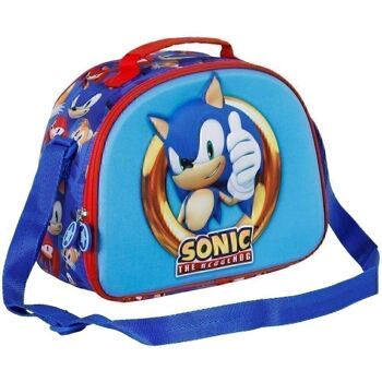 Sega-Sonic Play-Lunch Bag 3D, Bleu 3
