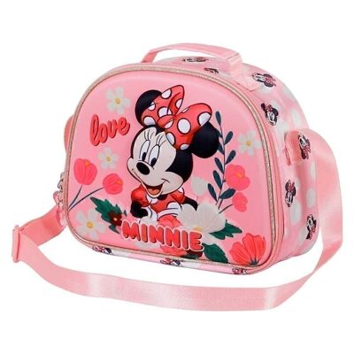 Disney Minnie Mouse Garden-Bolsa Portamerienda 3D, Rosa