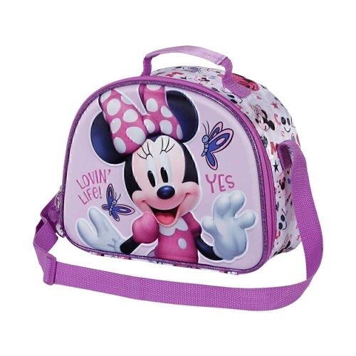 Disney Minnie Mouse Butterflies-Bolsa Portamerienda 3D, Lila