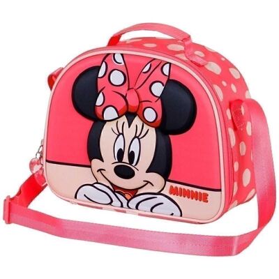 Borsa per il pranzo Disney Minnie Mouse Bobblehead-3D, rosa