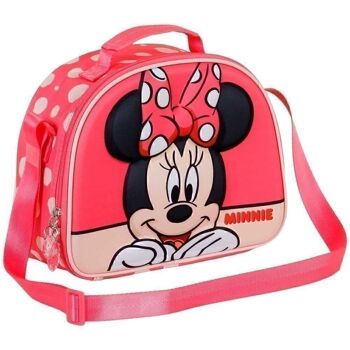 Disney Minnie Mouse Bobblehead-3D Sac à déjeuner Rose 3