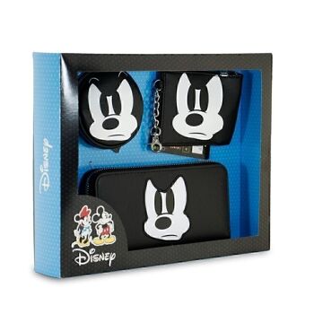 Disney Mickey Mouse Angry-Pack avec portefeuille + porte-monnaie, noir 1