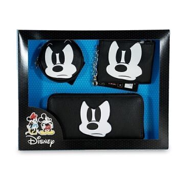 Disney Mickey Mouse Angry-Pack avec portefeuille + porte-monnaie, noir 2