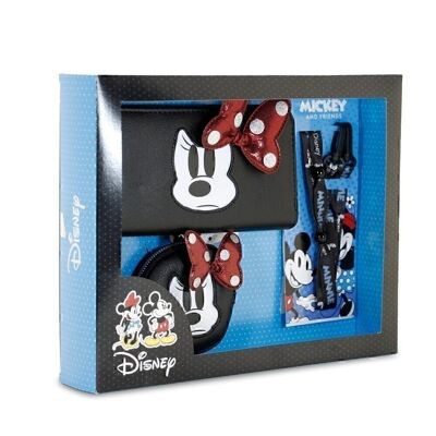 Disney Minnie Mouse Angry-Pack avec portefeuille + sac à main + accessoire, multicolore