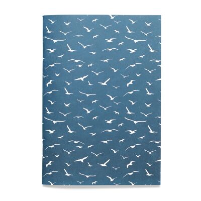 Quaderno DIN A5 uccelli blu