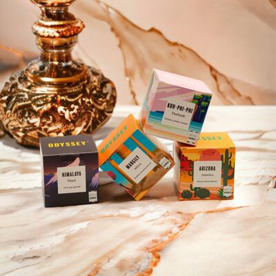 World Teas "Voyage" - 4 unique organic blends - Country Illustration - Craftsmanship made in France
