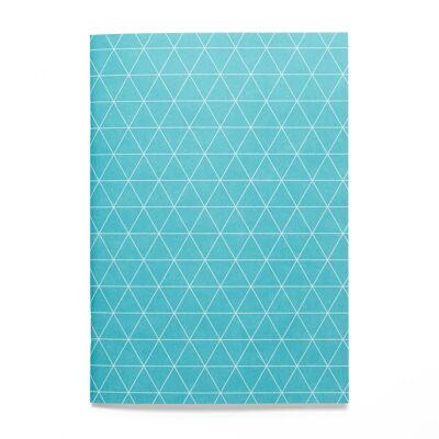 Cuaderno DIN A5 triángulos turquesa