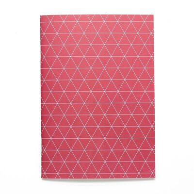 Cuaderno DIN A5 triángulos rojo oscuro