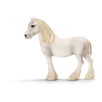 SCHLEICH Farm World Shire Mare Figurine Jouet, Blanc, 3 à 8 Ans (13735)