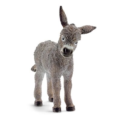 Schleich Farm World Esel Fohlen Spielfigur, grau, 3 bis 8 Jahre (13746)