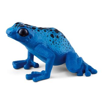 SCHLEICH Wild Life Blue Poison Dart Frog Figurine, 3 à 8 ans, Bleu/Noir (14864)