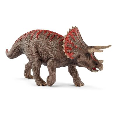 SCHLEICH Dinosaurier Triceratops Spielfigur, 4 bis 12 Jahre, Braun/Rot (15000)